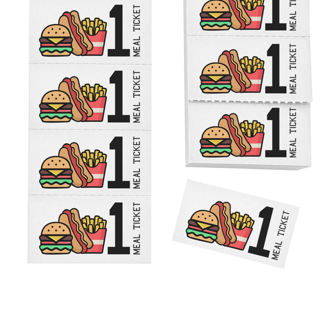Meal ticket with meal icons - 1000 tickets