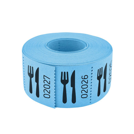 Tickets on roll of cutlery - 500 tickets