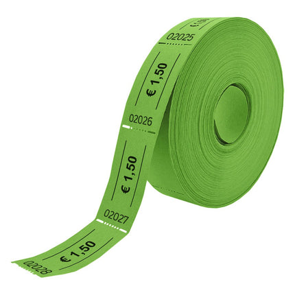 Tickets on roll € 1,50 - 1000 pcs