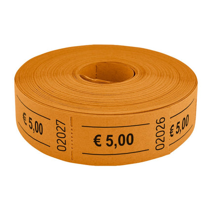 Tickets on roll € 5 - 1000 pcs