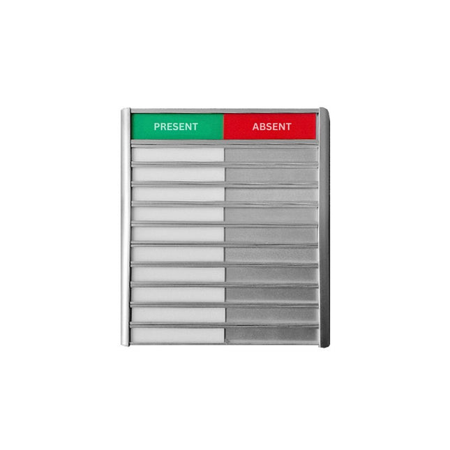 Attendance board for 10 people - 1 pc