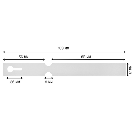Loop lock labels white HDPE 160x17mm