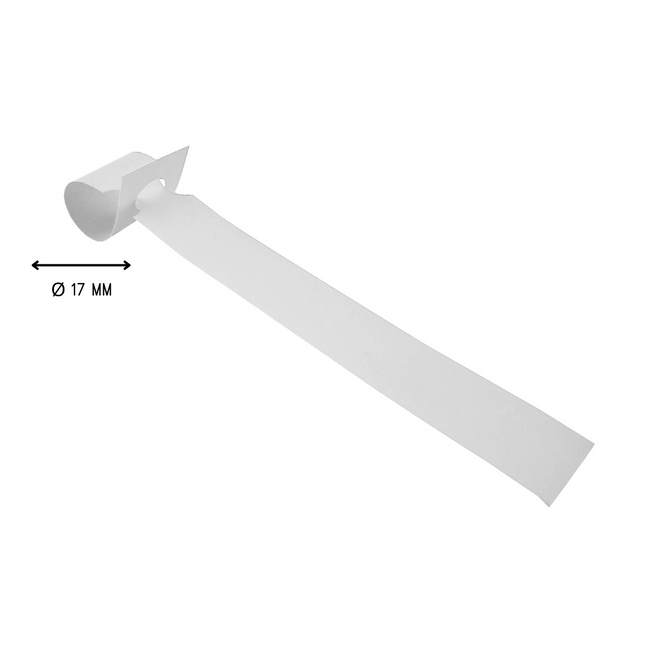 Loop-lock labels white HDPE 160x17mm