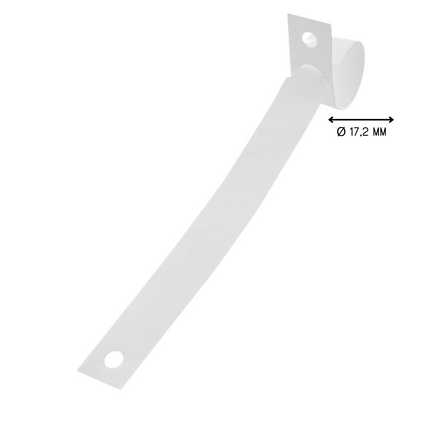 Loop-lock labels white Tyvek 160x12,7mm