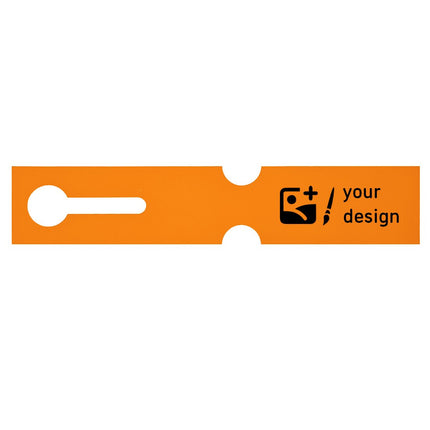 Custom loop lock labels HDPE 260x50mm