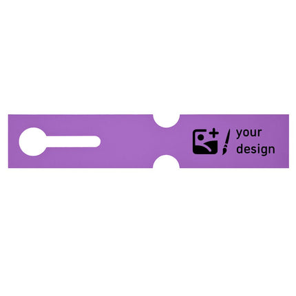 Custom loop lock labels HDPE 260x50mm