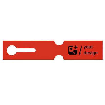 Custom loop lock labels HDPE 260x50mm