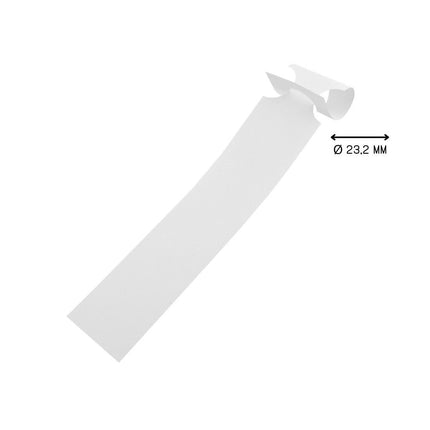 Custom loop lock labels white PET 250x38mm