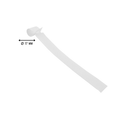 Loop lock labels white HDPE 200x17mm