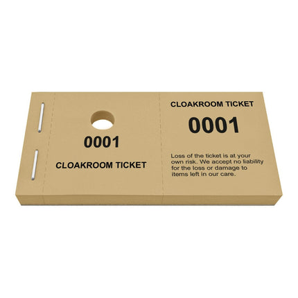 Cloakroom tickets - 1000 pcs
