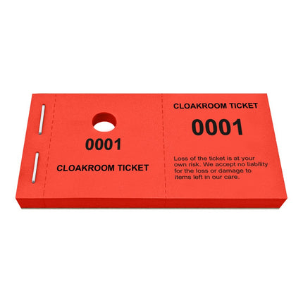Cloakroom tickets - 1000 pcs