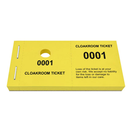 Cloakroom tickets - 1000 pcs