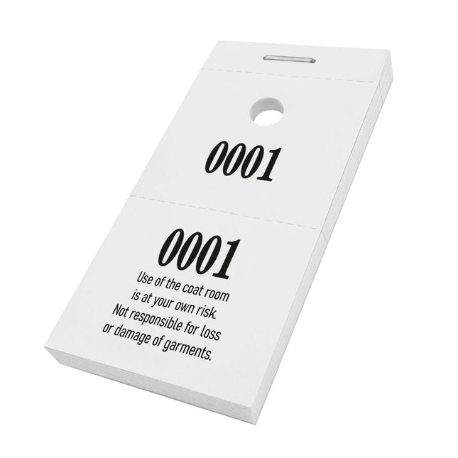 Cloakroom tickets - 1000 pcs