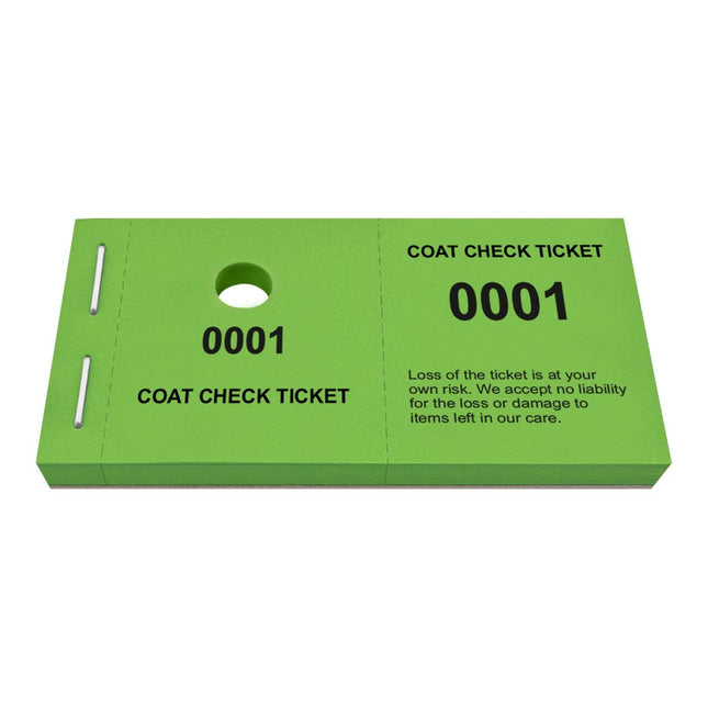 Coat check tickets - 1000 pcs