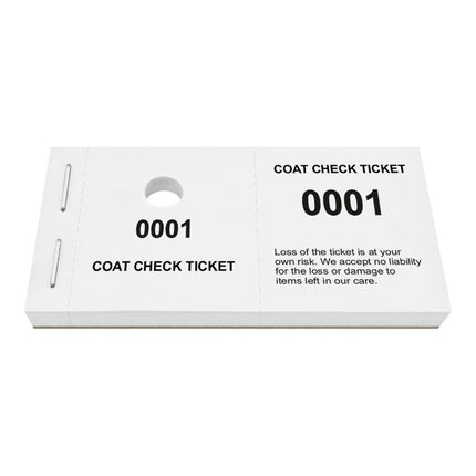 Coat check tickets - 1000 pcs