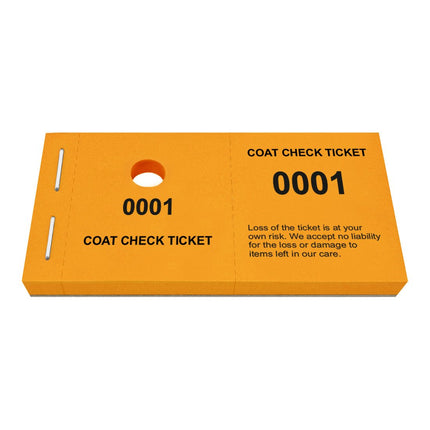 Coat check tickets - 1000 pcs