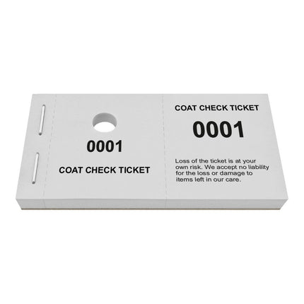 Coat check tickets - 1000 pcs