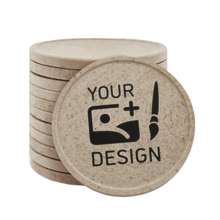 Custom printed wood fiber token Ø35mm - 100 pcs