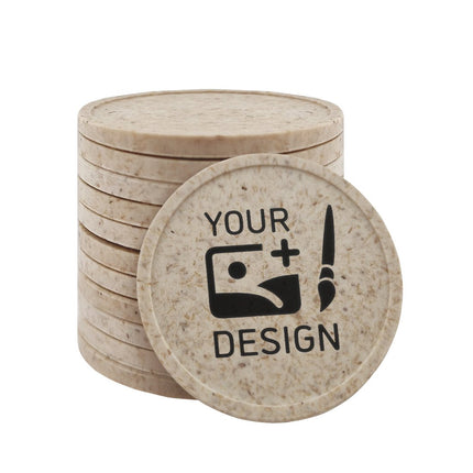 Custom printed wood fiber token Ø29mm - 100 pcs