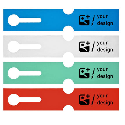 Custom loop lock labels HDPE 260x50mm