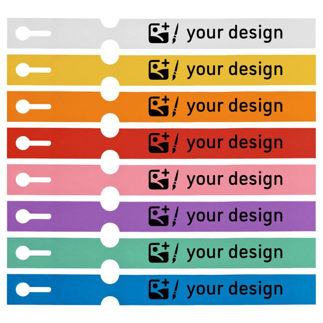 Custom loop lock labels HDPE 250x25mm