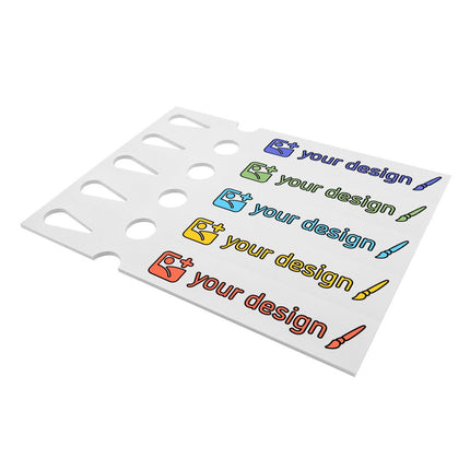 Custom loop-lock labels white PET 250x38mm