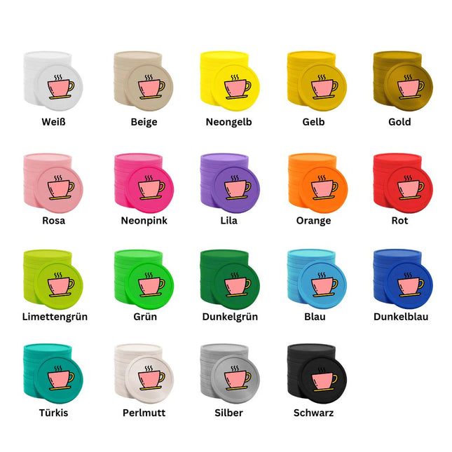 Wertmarken Chips Kaffeetasse - 100 Stück