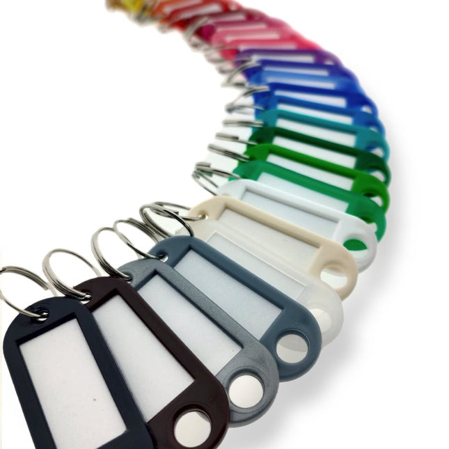 Plastic key tag with label window 55 x 22 mm – 100 pcs