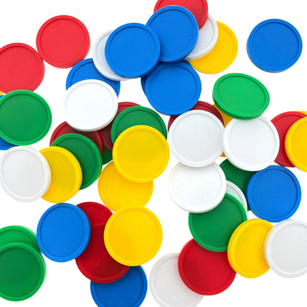 Blank plastic tokens Ø23mm – 100 pcs