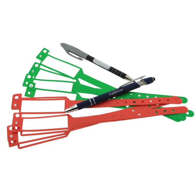 Writable plastic wristbands - 100 pcs