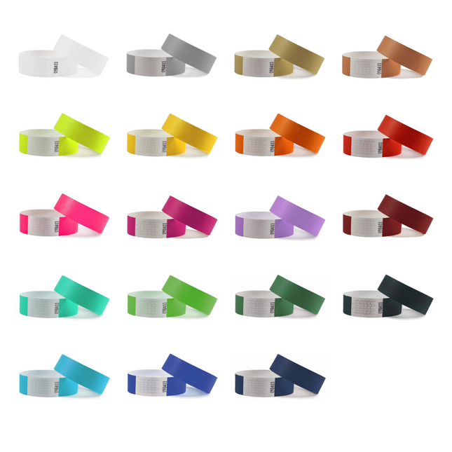 Blank Tyvek wristbands - 100 pcs