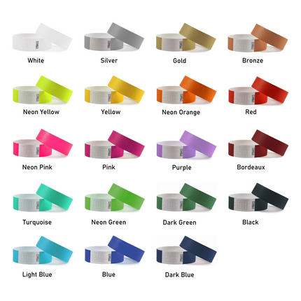 Blank Tyvek wristbands - 100 pcs