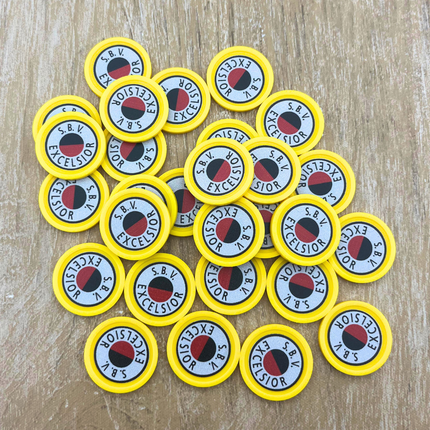 Custom printed plastic tokens Ø23mm – 100 pcs