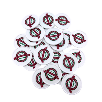 Custom printed plastic tokens Ø35mm – 100 pcs