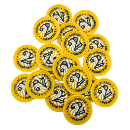 Custom printed plastic tokens Ø35mm – 100 pcs