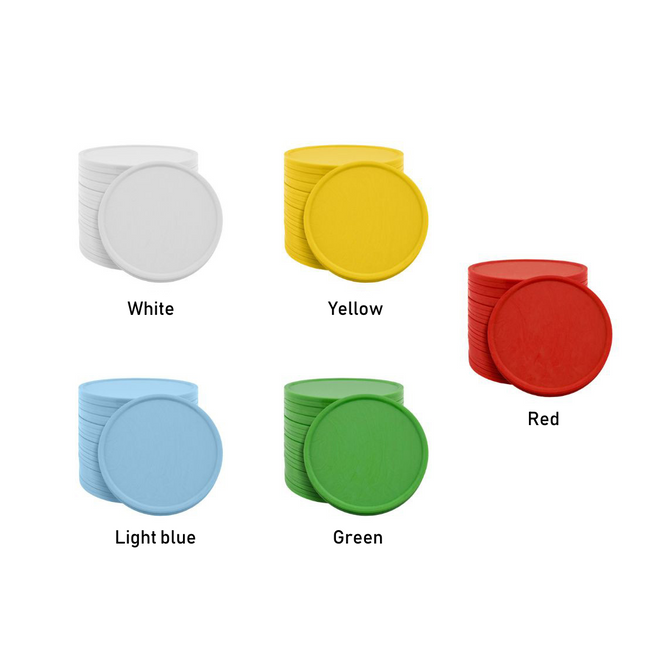 Custom printed plastic tokens Ø35mm – 100 pcs