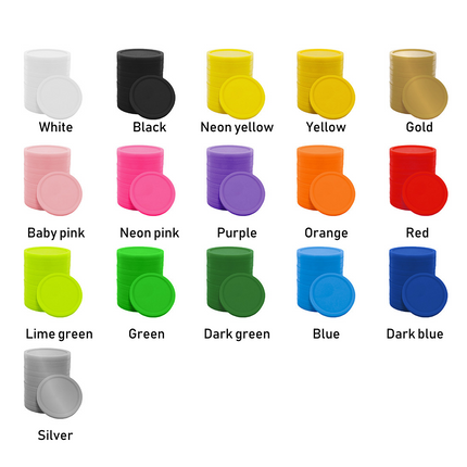 Custom printed plastic tokens Ø23mm – 1000 pcs
