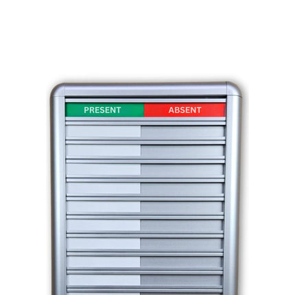 Present-absent board for 10 people - 1 pc