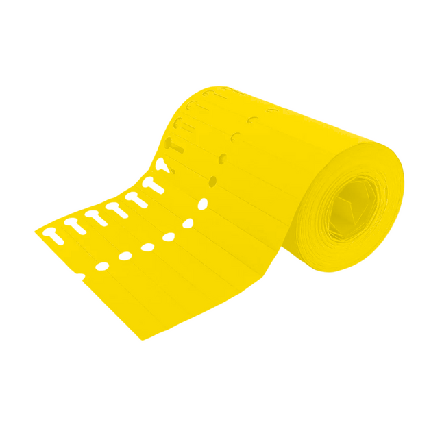 Loop-lock labels yellow PVC 120x13mm
