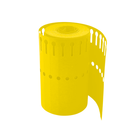 Loop lock labels yellow PVC 120x13mm