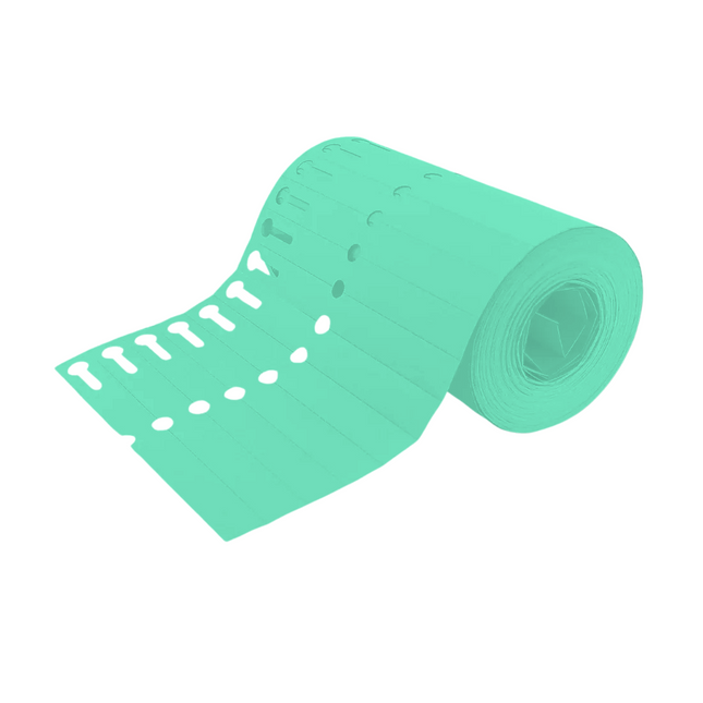 Loop-lock labels green PVC 120x13mm