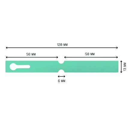 Loop-lock labels green PVC 120x13mm