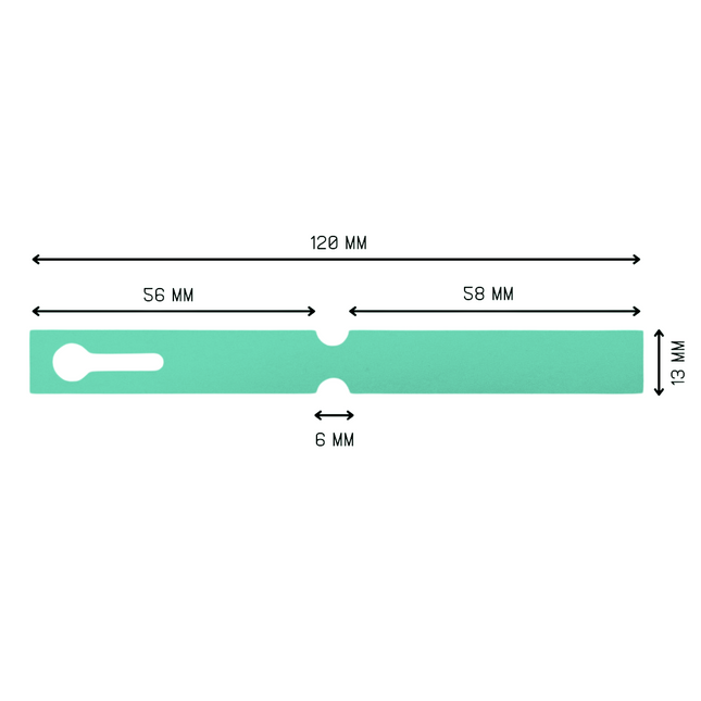 Loop-lock labels green PVC 120x13mm