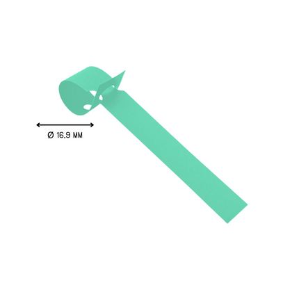 Loop lock labels green PVC 120x13mm