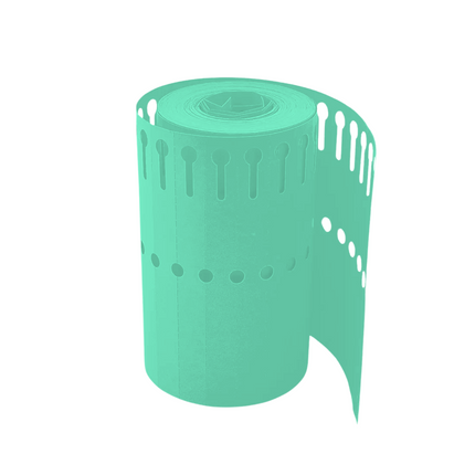 Loop-lock labels green PVC 120x13mm
