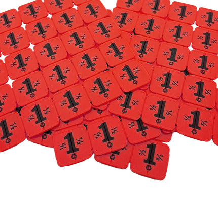 Recycled plastic break-off tokens – 1000 pcs