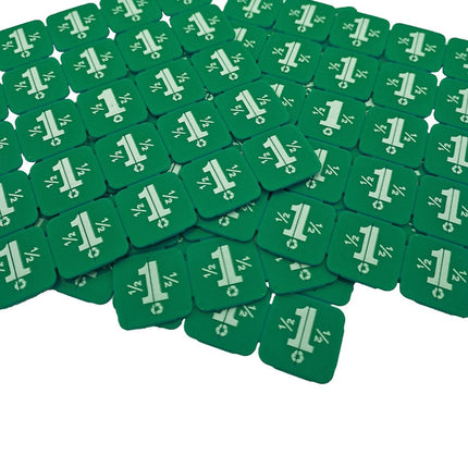 Recycled plastic break-off tokens – 1000 pcs