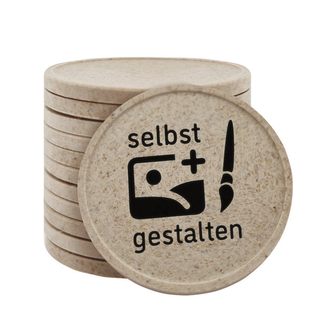 Wertmarken Chips selbst gestalten Ø35mm Holzfaser - 100 Stück