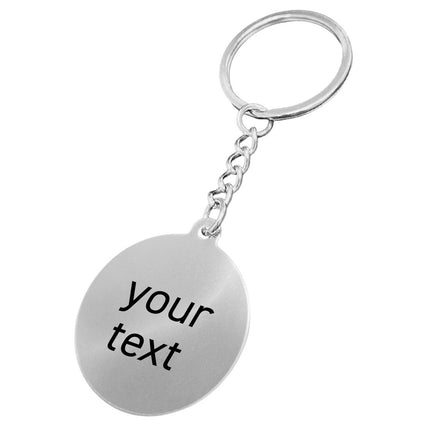 Stainless steel keychain with text - 1 pc