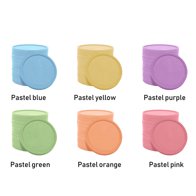 Blank recycled plastic tokens Ø29mm – 100 pcs